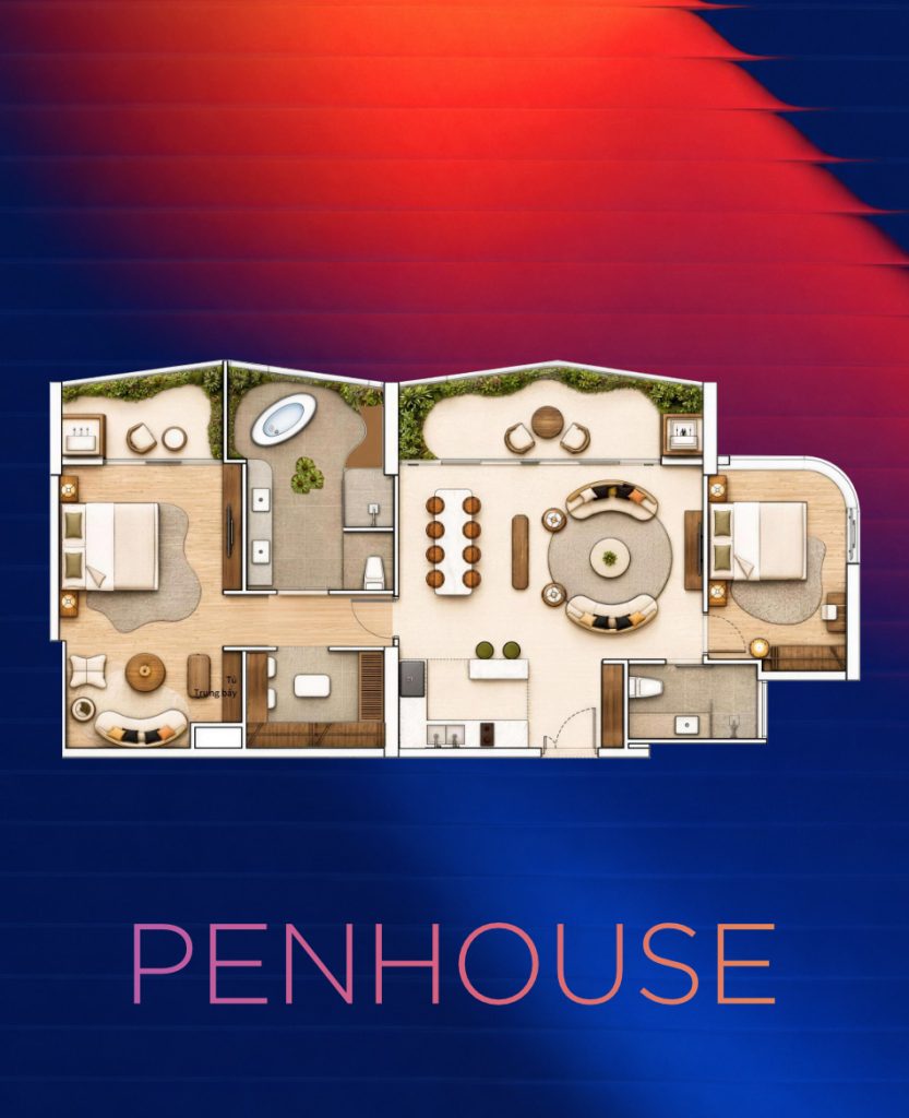layout penhouse alora nha trang