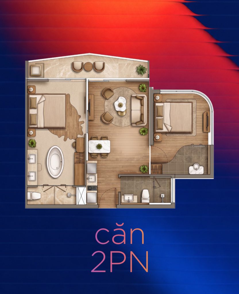 layout 2pn alora nha trang
